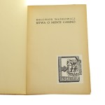 Bitwa o Monte Cassino t. I-III Melchior Wańkowicz [PIERWODRUK / Rzym / 1945-47]