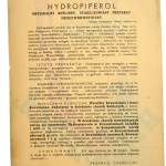 Skuteczna tama przeciw krwawieniom i krwotokom Hydropiperol [ULOTKA/ ca 1936]