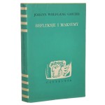 Refleksje i maksymy Goethe Johann Wolfgang [Symposion / 1977]