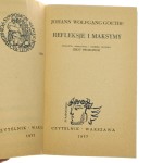 Refleksje i maksymy Goethe Johann Wolfgang [Symposion / 1977]