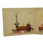 Lokomotywy [bloczek pocztówek] proj. E. Stec [pocztówki / 1966]