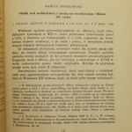 Studia nad architekturą i rzeźbą na wrocławskim Ołbinie XII wieku Marian Morelowski [1955]