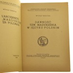 Dawność tzw. mazurzenia w języku polskim Witold Taszycki [1948]