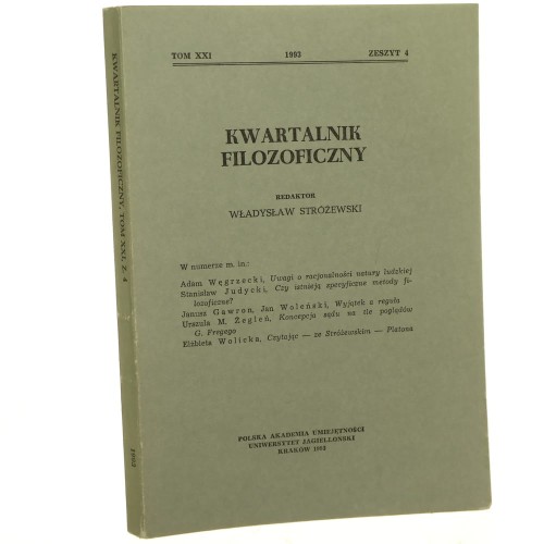 Kwartalnik Filozoficzny Tom XXI Zeszyt 4 / 1993