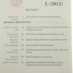 Zagadnienia Filozoficzne w Nauce Nr L / 2012