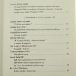 Obecność Leszkowi Kołakowskiemu W 60 rocznicę urodzin [Londyn / 1987]