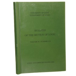 Bulletin of the section of logic volume 37 number 3/4 red. Grzegorz Malinowski [2008]