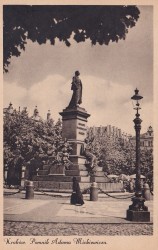 Kraków Pomnik Adama Mickiewicza [pocztówka / przed 1939] 