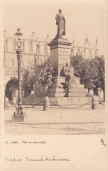 Kraków Pomnik Mickiewicza [fotografia na papierze pocztówkowym / 1936] 