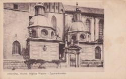 Kraków Wawel Kaplica Wazów i Zygmuntowska [pocztówka / przed 1939] 