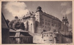 Kraków Zamek Królewski na Wawelu [pocztówka / przed 1939] 