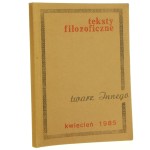 Twarz Innego Edmund Husserl, Ferdinand Ebner, Martin Buber, Johann Mader, Jerzy Bukowski, Franz Rosenzweig, Emmanuel Levinas, Antoni Jarnuszkiewicz SJ, Józef Tischner [1985]