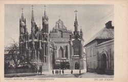 Wilno Kościół św. Anny i Bernardynów fot. Jan Bułhak [pocztówka / 1922]