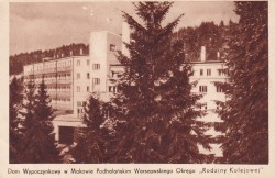 Dom Wypoczynkowy w Makowie Podhalańskim Warszawskiego Okręgu Rodziny Kolejowej [pocztówka / przed 1939]