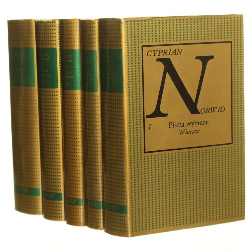 Pisma wybrane t. I-V Norwid Cyprian Kamil [Biblioteka Klasyków, Złota Seria / 1980]