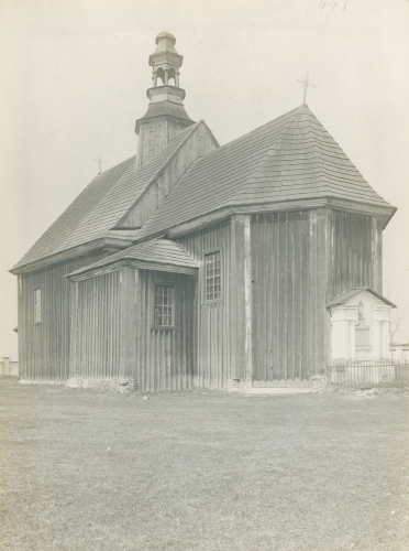 Kościół Niepokalanego Poczęcia Najświętszej Maryi Panny w Skotnikach [fotografia z arch. Towarzystwo Opieki nad Zabytkami Przeszłości / 1912]
