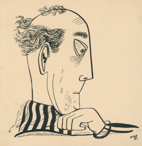 Rysunek do tekstu Temat Wiesława L. Brudzińskiego rys. Ignacy Witz Nowiny Literackie R. 2, nr 26 (27 czerwca 1948) (1).png