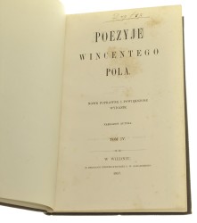 Poezyje Wincentego Pola t. IV Wit Stwosz Wincenty Pol [WIEDEŃ / 1857]