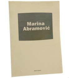 Marina Abramović - Spirit house [katalog wystawy, Centrum Sztuki Współczesnej. Zamek Ujazdowski, 20.11.1998 - 17.01.1999 red. Milada Ślizińska tekst do katalogu Bojana Pejić] [1998]