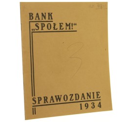 Sprawozdanie Banku Spółdzielczego Społem w Warszawie za rok 1934