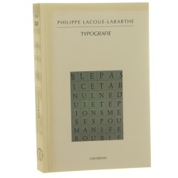 Typografie Philippe Lacoue-Labarthe wybór, oprac. i wstęp Jakub Momro [Horyzonty Nowoczesności / 2014]