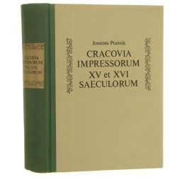 Cracovia impressorum XV et XVI saeculorum ed. Joannes Ptaśnik [Monumenta Poloniae Typographica / 1922-reprint-1979]