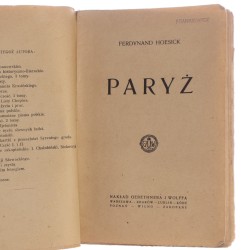 Paryż Ferdynand Hoesick [1923]
