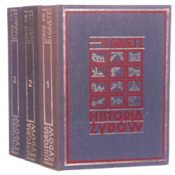 Historia Żydów t. I-IX (w 3 voluminach) Graetz Heinrich [1929-reprint-1990]