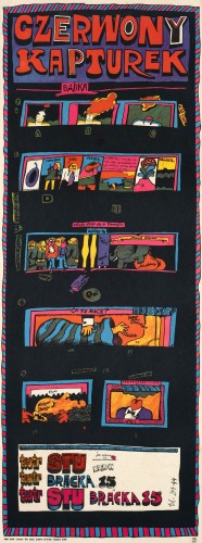 Plakat teatralny Czerwony Kapturek Teatr STU Bracka 15 Kraków proj. Jan Sawka [data druku 1971]