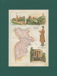 Gubernia Lubelska Powiat Nowo-Aleksandryjski Józef Michał Bazewicz [mapa Królestwo Polskie 1907] 