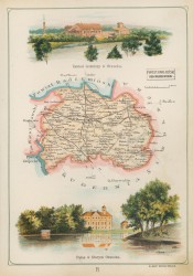 Gubernia Warszawska Powiat Nowo-Miński Józef Michał Bazewicz [mapa Królestwo Polskie 1907]