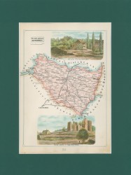 Gubernia Piotrkowska Powiat Nowo-Radomski Józef Michał Bazewicz [mapa Królestwo Polskie 1907]  
