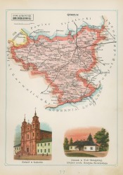Gubernia Siedlecka Powiat Łukowski Józef Michał Bazewicz [mapa Królestwo Polskie 1907]