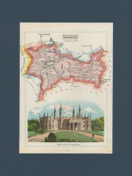 Gubernia Suwalska Powiat Augustowski Józef Michał Bazewicz [mapa Królestwo Polskie 1907] 