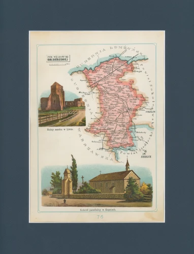 Powiat Węgrowski Józef Michał Bazewicz mapa Królestwo Polskie 1907.jpg