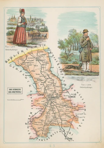 Powiat Ostrołęcki Józef Michał Bazewicz mapa Królestwo Polskie 1907 — kopia.jpg