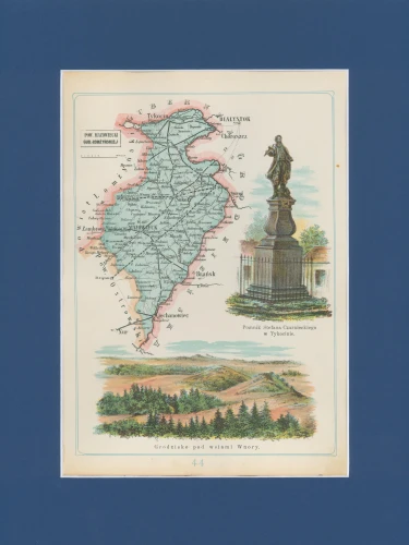 Powiat Mazowiecki Józef Michał Bazewicz mapa Królestwo Polskie 1907.jpg