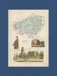 Gubernia Lubelska Powiat Zamojski Józef Michał Bazewicz [mapa Królestwo Polskie 1907] 