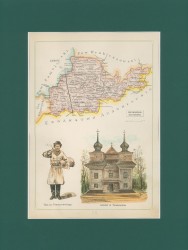 Gubernia Lubelska Powiat Tomaszowski Józef Michał Bazewicz [mapa Królestwo Polskie 1907]