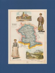 Gubernia Kielecka Powiat Miechowski Józef Michał Bazewicz [mapa Królestwo Polskie 1907] 
