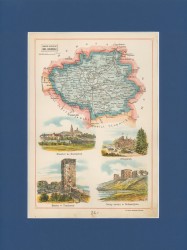 Gubernia Kielecka Powiat Kielecki Józef Michał Bazewicz [mapa Królestwo Polskie 1907] 