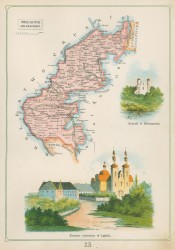 Gubernia Kaliska Powiat Słupecki Józef Michał Bazewicz [mapa Królestwo Polskie 1907]