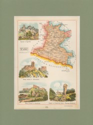 Gubernia Kielecka Powiat Olkuski Józef Michał Bazewicz [mapa Królestwo Polskie 1907] 