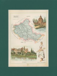 Gubernia Lubelska Powiat Lubartowski Józef Michał Bazewicz [mapa Królestwo Polskie 1907] 