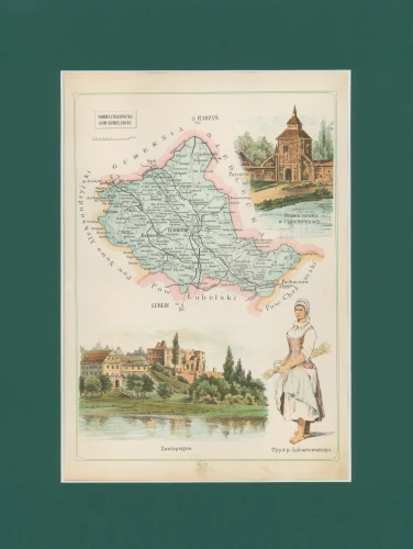 Powiat Lubartowski Józef Michał Bazewicz mapa Królestwo Polskie 1907.jpg