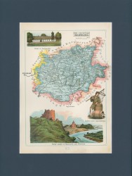 Gubernia Suwalska Powiat Sejneński Józef Michał Bazewicz [mapa Królestwo Polskie 1907]