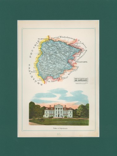 Powiat Wyłkowyski Józef Michał Bazewicz mapa Królestwo Polskie 1907.jpg