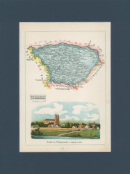 Gubernia Suwalska Powiat Władysławowski Józef Michał Bazewicz [mapa Królestwo Polskie 1907] 