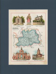 Gubernia Siedlecka Powiat Siedlecki Józef Michał Bazewicz [mapa Królestwo Polskie 1907] 