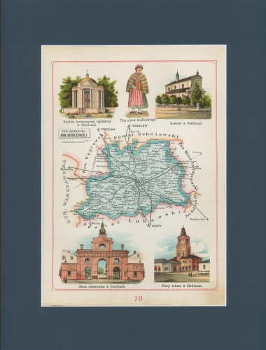 Powiat Siedlecki Józef Michał Bazewicz mapa Królestwo Polskie 1907.jpg